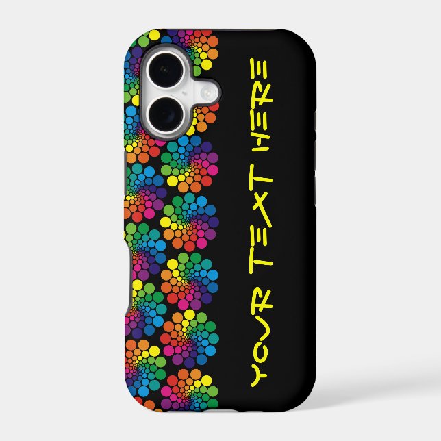 Colour Points Circle Pattern + your backgr. & text (Back)