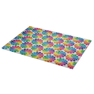 Colour Points Circle Pattern + your background Cutting Board