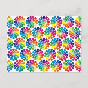Colour Points Circle Pattern + your background Postcard