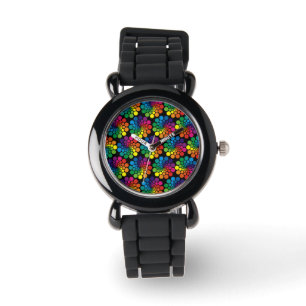 Colour Points Circle Pattern + your background Watch