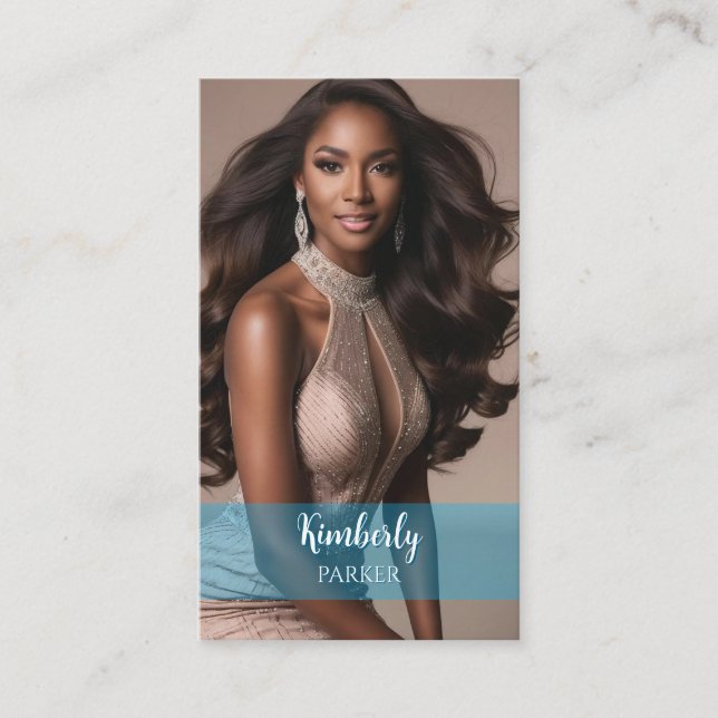 Colour Pop Blue Gradient Business Card (Front)