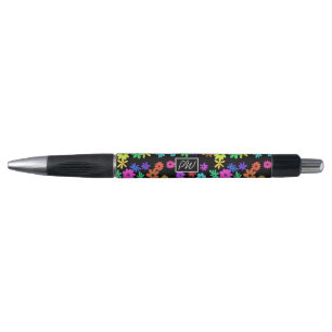 Colour Pop Cute Flowers Personalised Pen