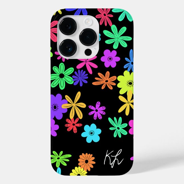 Colour Pop Cute Flowers Personalised Phone Case (Back)