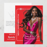 Colour Pop Cutout Pageant Autograph Printed Card