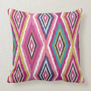 Colour Pop Ikat Diamonds Cushion