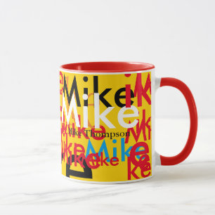 colour pop names pattern personalised mug