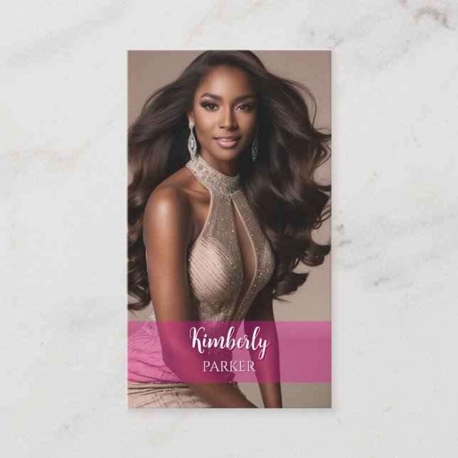 Colour Pop Pink Gradient Business Card (Front)