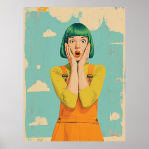 Colour Pop Retro Shock Poster