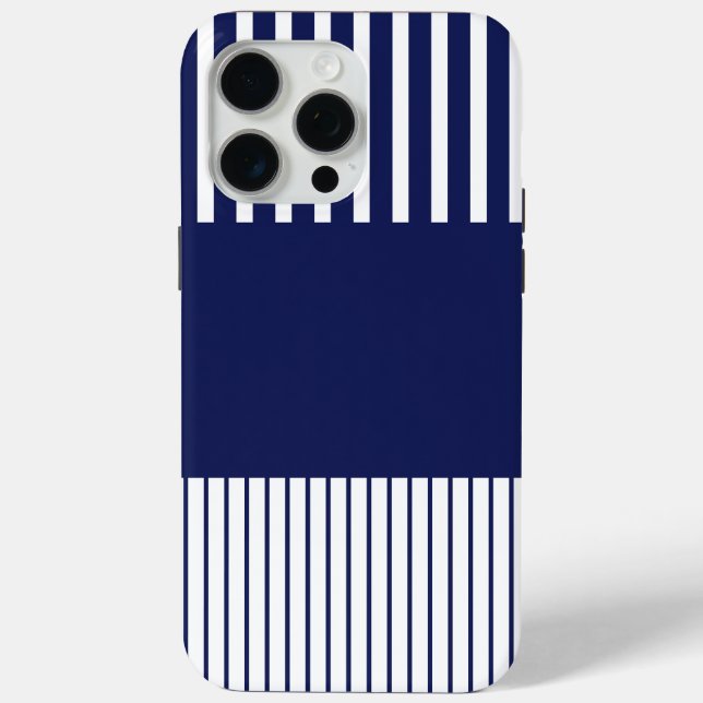 Colour Pop Stripes - Blue and White Case-Mate iPhone Case (Back)