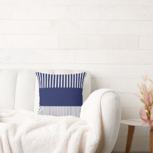 Colour Pop Stripes - Blue and White Cushion