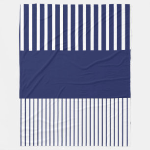 Colour Pop Stripes - Blue and White Fleece Blanket