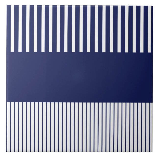 Colour Pop Stripes - Blue and White Tile (Front)