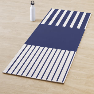 Colour Pop Stripes - Blue and White Yoga Mat