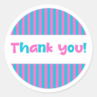 Colour Pop Stripes – Fun Thank You Sticker