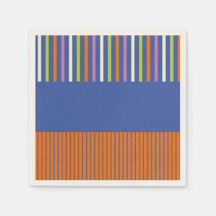 Colour Pop Stripes modern striped design Napkin