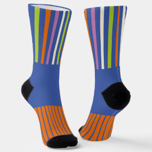 Colour Pop Stripes modern striped design Socks