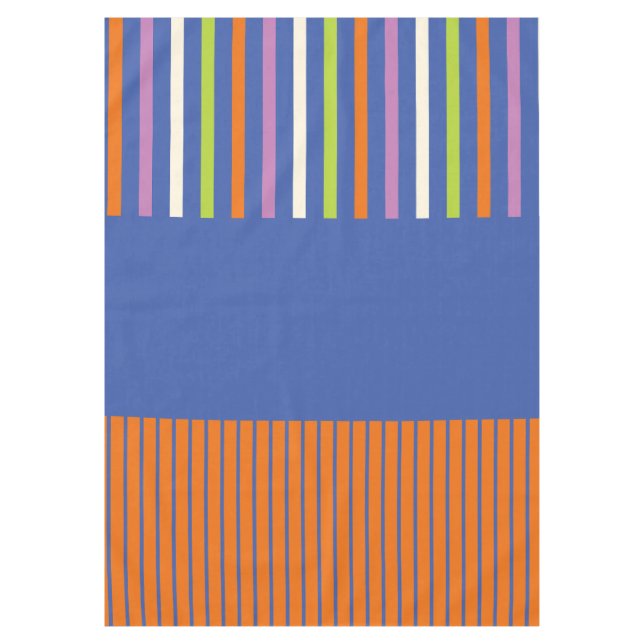 Colour Pop Stripes modern striped design Tablecloth (Front)