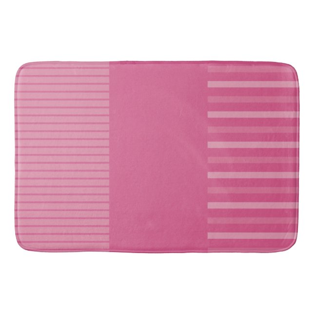 Colour Pop Stripes - Pink Bath Mat (Front)