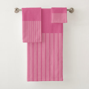 Colour Pop Stripes - Pink Bath Towel Set