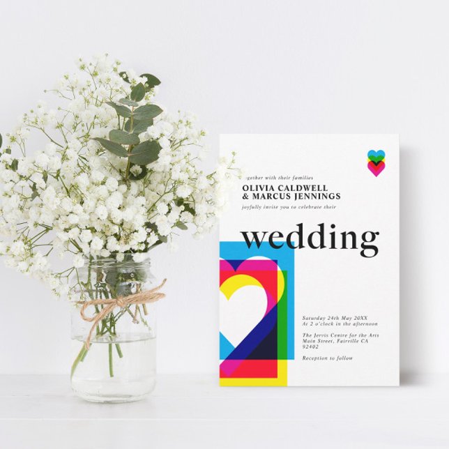 Colour Pop wedding invitation card (Colour Pop Wedding Invitation Card)