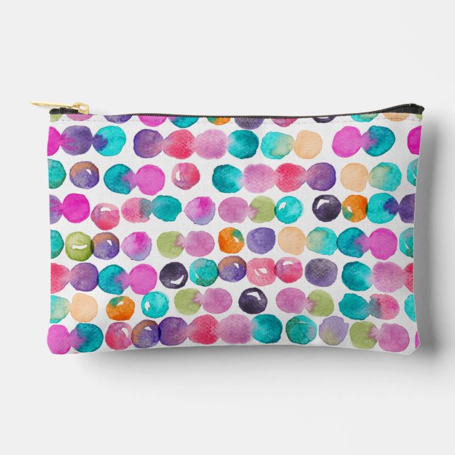 Colour Pop Zipper Pouch – Fun Watercolor  (Front)