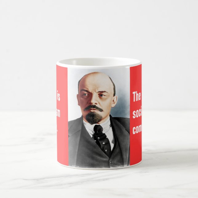 Colour portrait of Lenin Coffee Mug (Center)