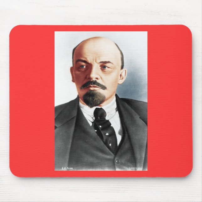 Colour portrait of Lenin Mouse Mat (Front)