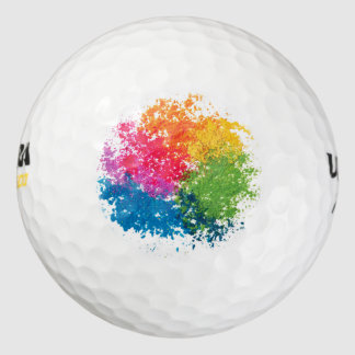 Colour Powder Rainbow Golf Balls