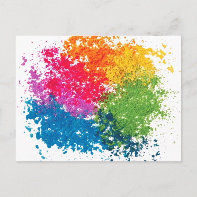 Colour Powder Rainbow Postcard (Front)