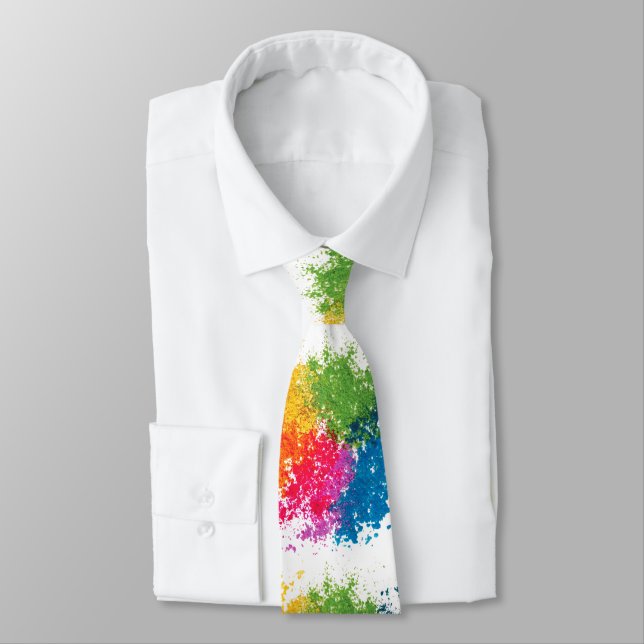 Colour Powder Rainbow Tie (Tied)