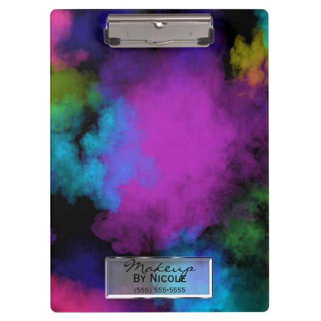 Colour Puffs  Gold Makeup Eyes Lashes Personalised Clipboard (Front)