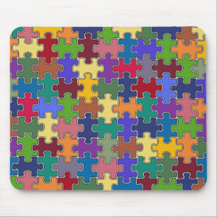 colour puzzle pieces mouse mat