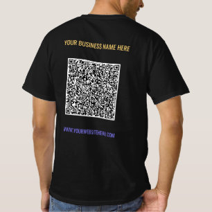 Colour QR Code Business T-Shirt with Custom Text