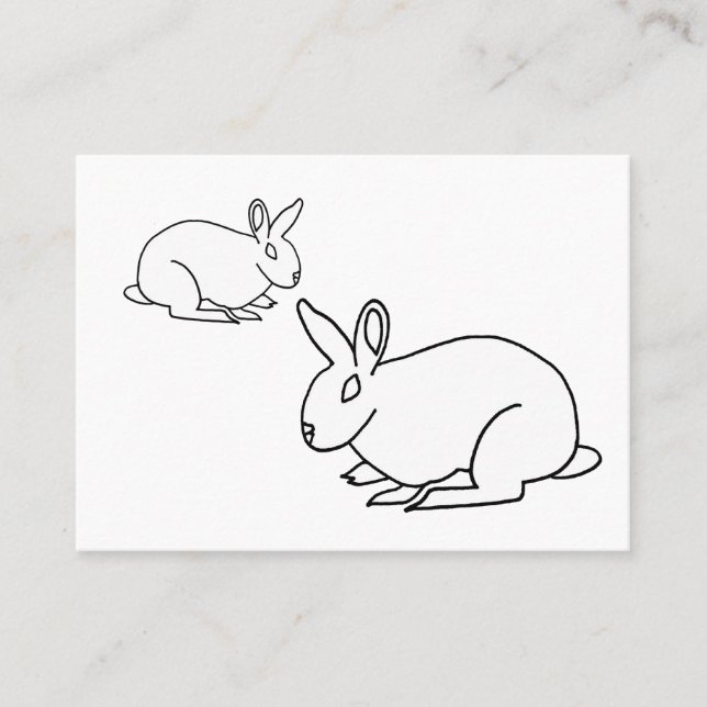 Colour Rabbits Colouring Business Cards (Front)