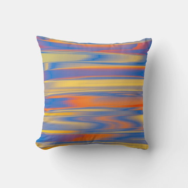 Colour Rainbow Abstract Art Cushion (Front)