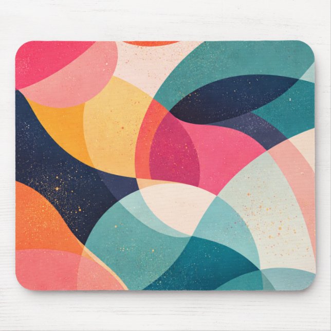 Colour Rhythm abstract waves Mouse Mat (Front)