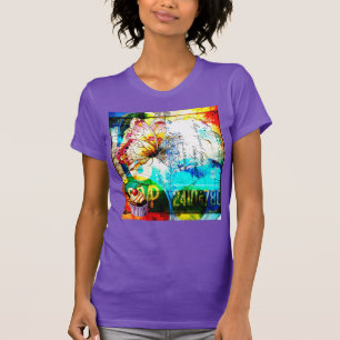 Colour Riot Retro Butterfly Collage T-Shirt