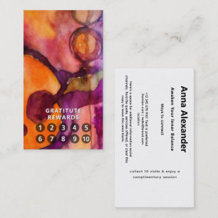 Colour Rising Abstract Watercolor Business Card