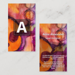 Colour Rising Abstract Watercolor Business Card