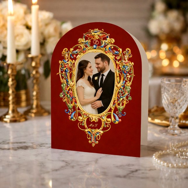 Colour Rococo Cartouche Photo Template Wedding (Creator Uploaded)