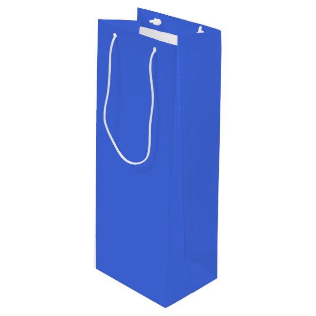 colour royal blue wine gift bag (Front Angled)