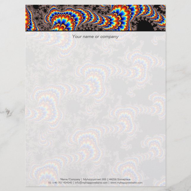 Colour Run - Fractal Art Letterhead Design (Front)