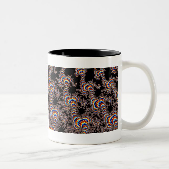 Colour Run - Fractal Art Two-Tone Coffee Mug (Right)