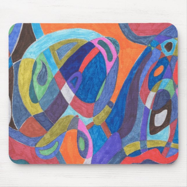 "Colour Rush" Abstract Mouse Mat (Front)