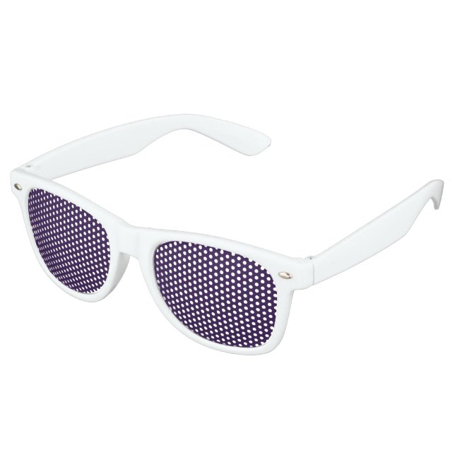 colour Russian violet Retro Sunglasses (Angled)