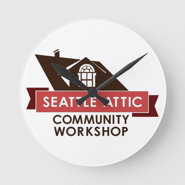 Colour SACW Logo, Wall Clock (Front)