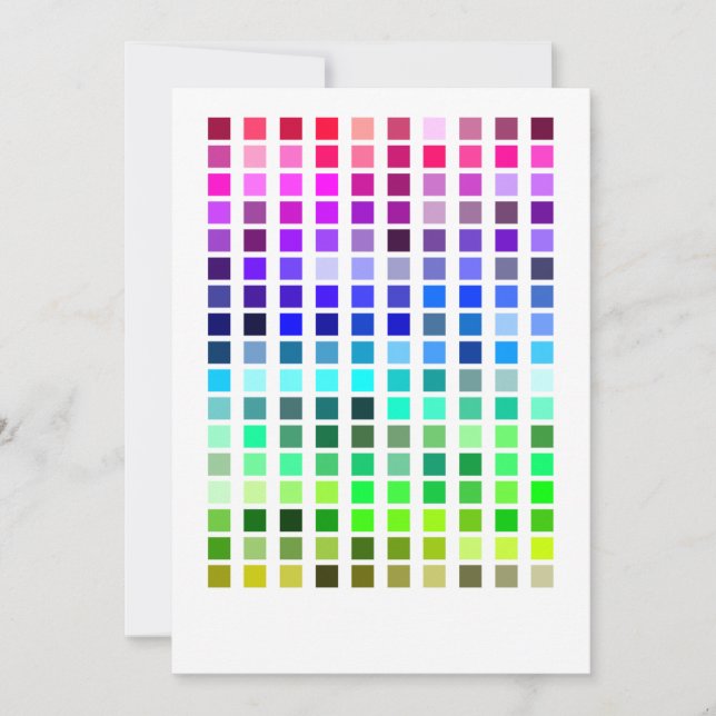 Colour Sample Invite1 Invitation (Front)