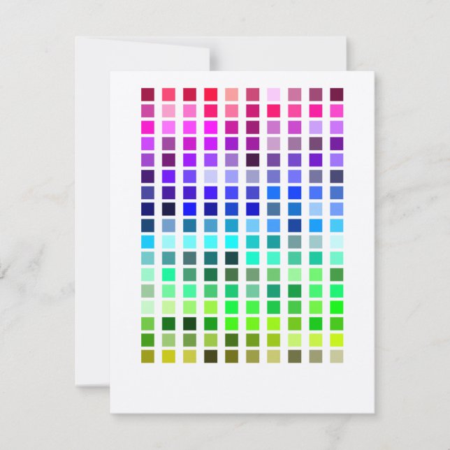 Colour Sample Invite2 Invitation (Front)