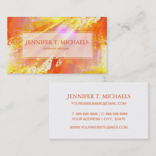 colour seamless art background yellow, orange business card