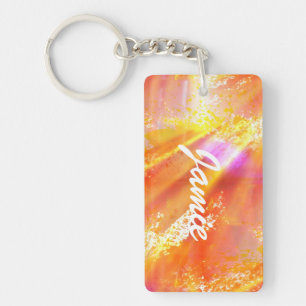 colour seamless art background yellow, orange key ring
